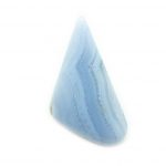 Blue Lace Agate Cabochon Pin Brooch - crystals for centering